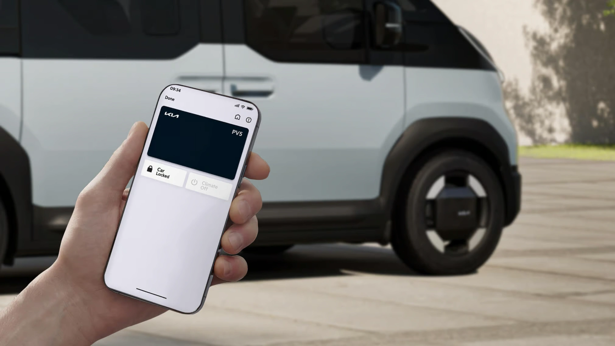 obsługa za pośrednictwem smartfona kia pv5